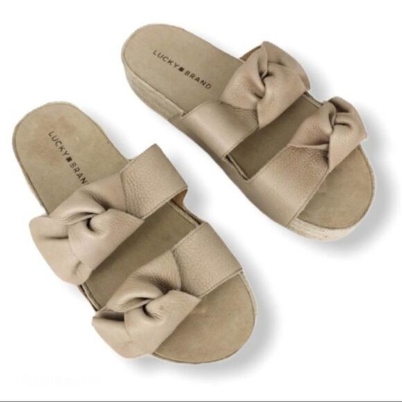 Lucky Brand Shoes - LUCKY
BRAND Izbremma Leather Espadrille Wedge 